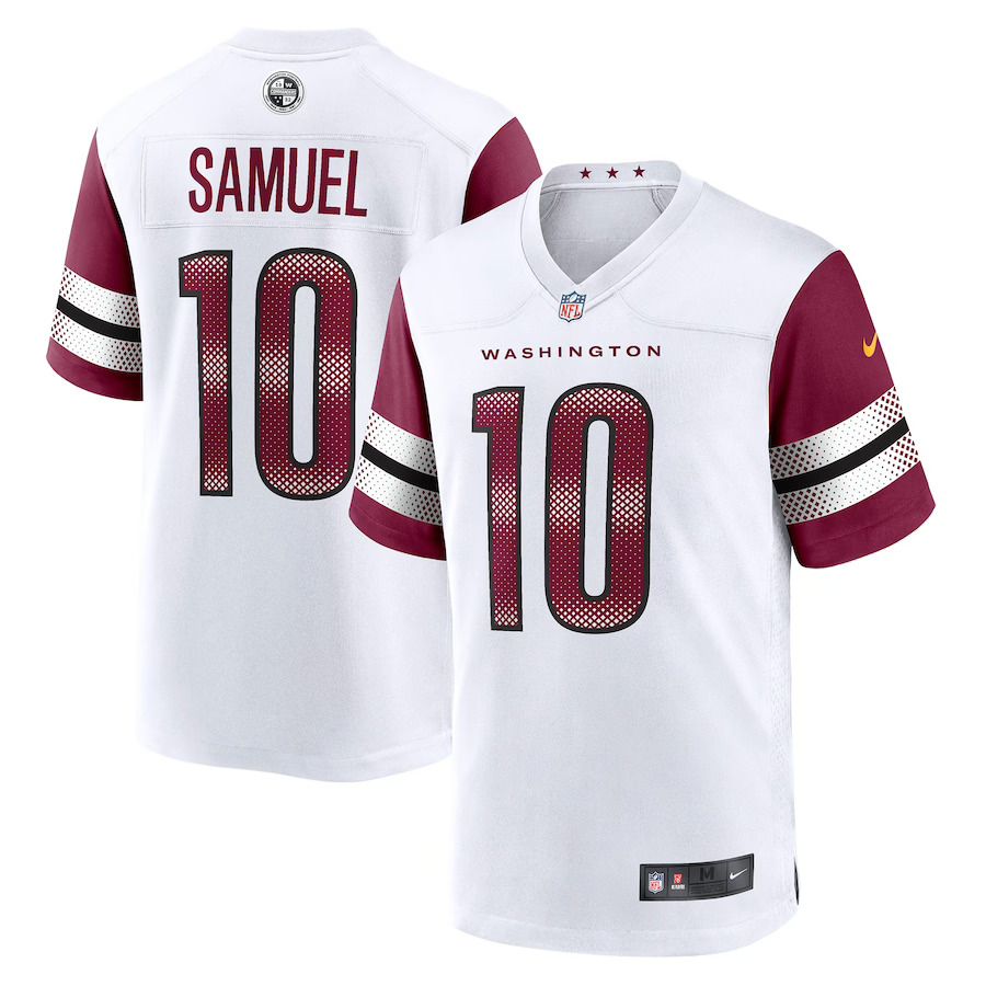 Men Washington Commanders #10 Curtis Samuel Nike White Away Game Player NFL Jersey